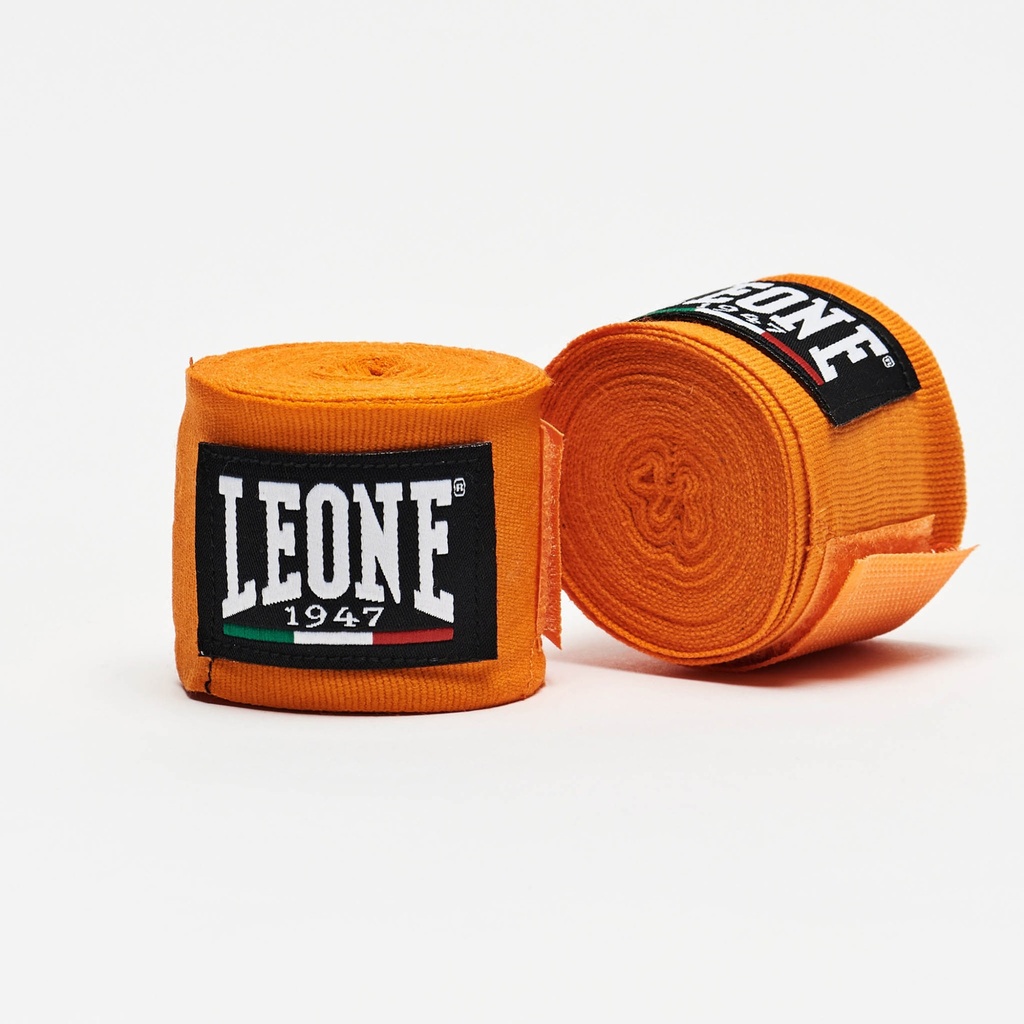 SALE 4 Leone Boxbandagen 3,5m Halbelastisch, Orange