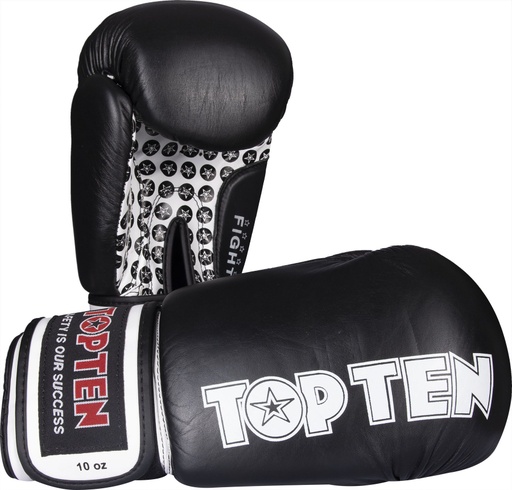 Top Ten Boxhandschuhe WAKO Fight, Schwarz