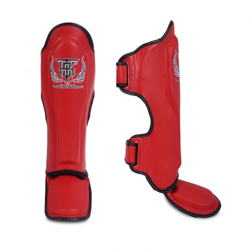 Top King Shin Guard Pro Skintex, Rot