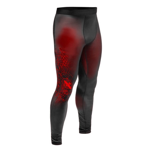 SALE 93 Hayabusa Compression Pants Geo, Schwarz-Rot