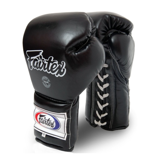 Fairtex Boxing Gloves BGL7 Pro Sparring Laces, Black