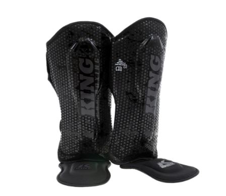 King Pro Boxing Schienbeinschoner Hexagon Kids, Schwarz