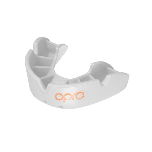 [892271201-W] Opro Mouthguard Bronze Junior, White