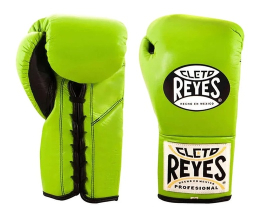Cleto Reyes Boxhandschuhe Professional Fight mit Schnürung, Grün