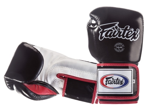 SALE 229 Fairtex Boxhandschuhe BGV5 Super Sparring, Schwarz-Weiß