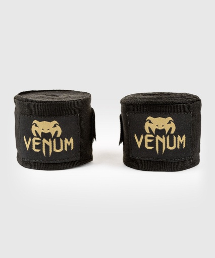 [VENUM-04756-126-S-GO] SALE 160 Venum Boxbandagen 4,5m Halbelastisch, Schwarz