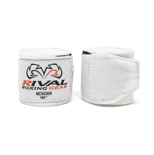 [RHWM-White-180-W-4-5] Rival Boxbandagen Mexican 4,5m, Weiß