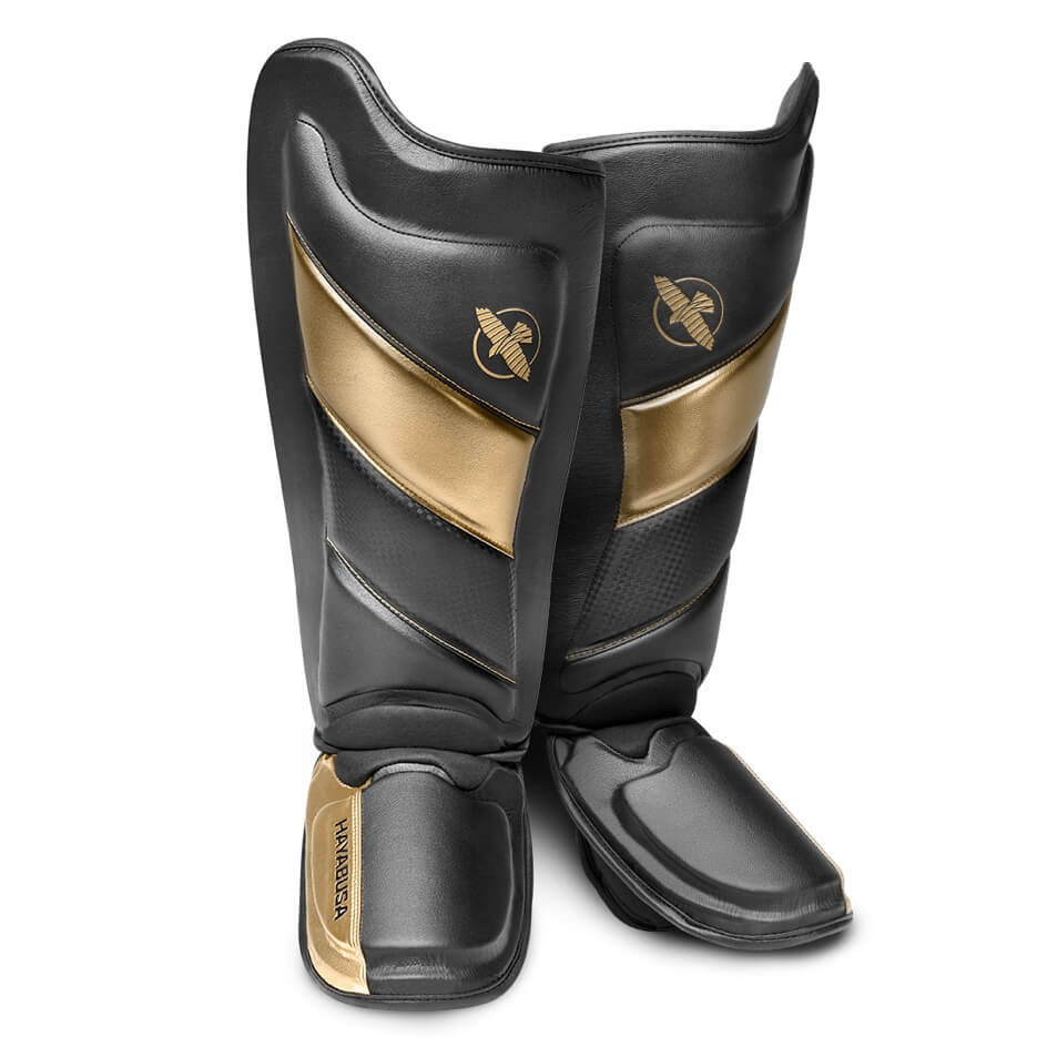 SALE 101 Hayabusa Schienbeinschoner T3 Striking, Schwarz-Gold