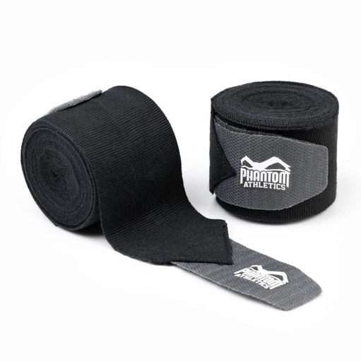 [PHWR1721-S-4] Phantom Boxbandagen Impact 4m Halbelastisch, Schwarz
