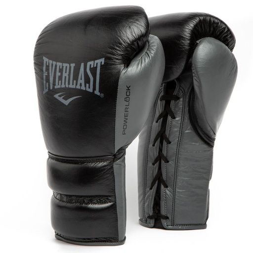 Everlast Boxhandschuhe Powerlock 2 Pro mit Schnürung, Schwarz-Grau