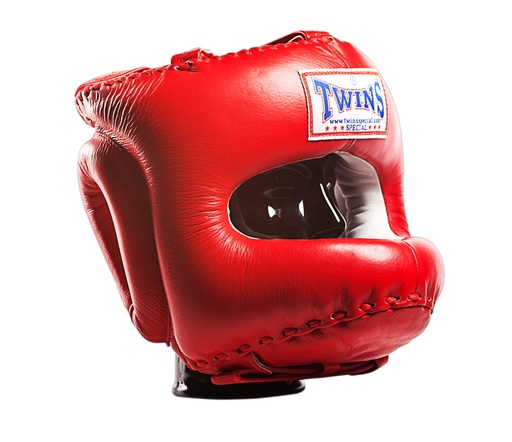 Twins Head Guard HGL10 Leather, Red