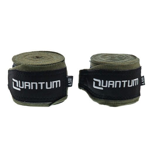[QHW1-GR-4-5] Quantum Boxbandagen 4,5m Halbelastisch, Olivgrün