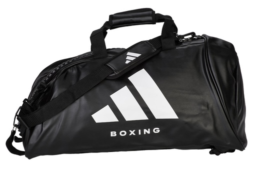 [ADIACC051B-S-W-M] adidas Sporttasche/Rucksack BOXING 2in1 M PU, Schwarz-Weiss