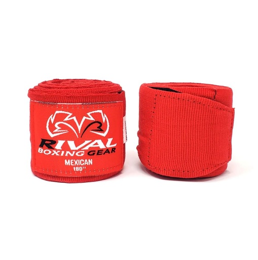 [RHWM-Red-210-R-5-5] Rival Boxbandagen Mexican 5,5m, Rot