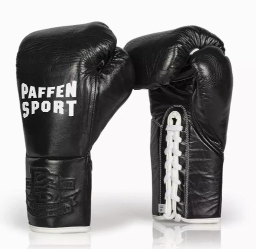 Paffen Sport Boxhandschuhe Pro Classic Fight mit Schnürung, Schwarz