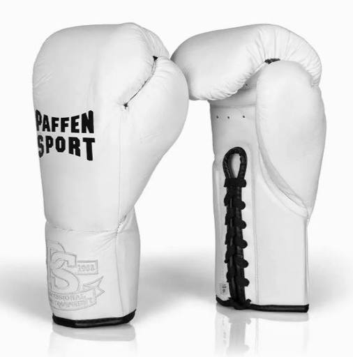 Paffen Sport Boxhandschuhe Pro Classic Fight mit Schnürung, Weiß