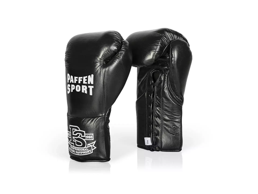Paffen Sport Boxhandschuhe Pro Mexican Sparring mit Schnürung, Schwarz