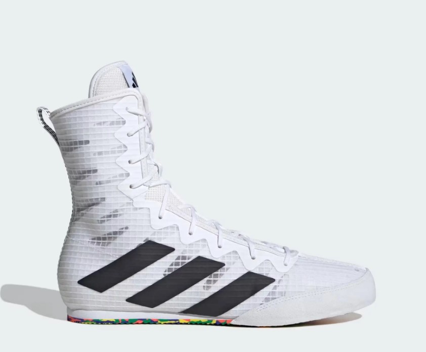 SALE 291 adidas Boxschuhe Box Hog 4 Bunte Sohle, Weiß
