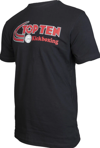Top Ten T-Shirt Kickboxing, Schwarz