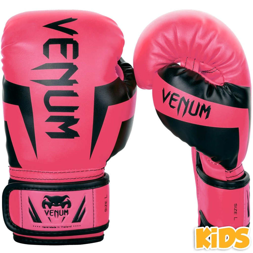 Venum Boxing Gloves Elite Kids, Neon Pink