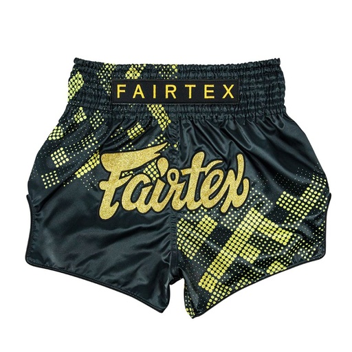 SALE 247 Fairtex Muay Thai Shorts BS1931, Schwarz-Gold