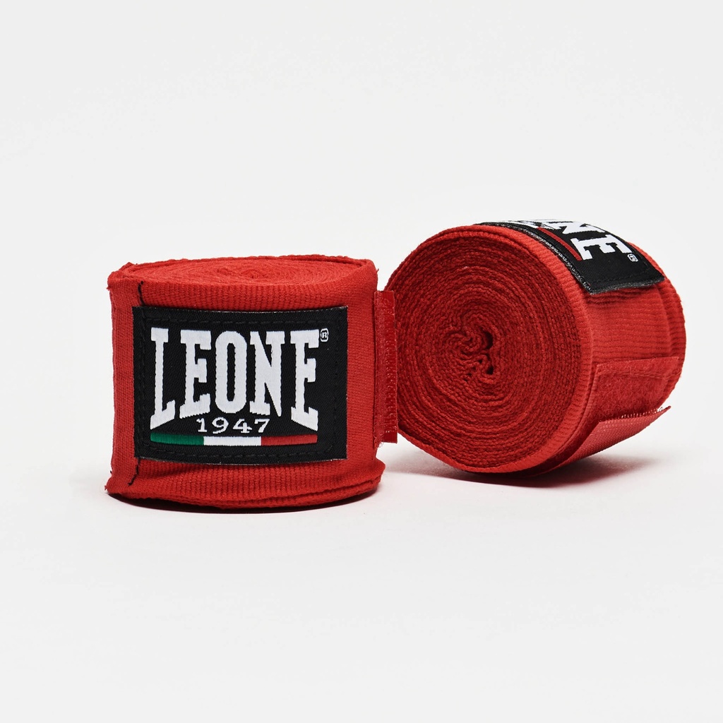 Leone Hand Wraps 2,5m Semi-Elastic, Red