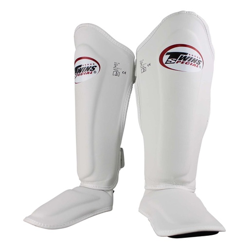 Twins Shin Guards SGL7 Skintex, White