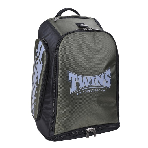 [CBBT2-S-GR] Twins Gym Bag-Backpack CBBT2, Black-Olive Green