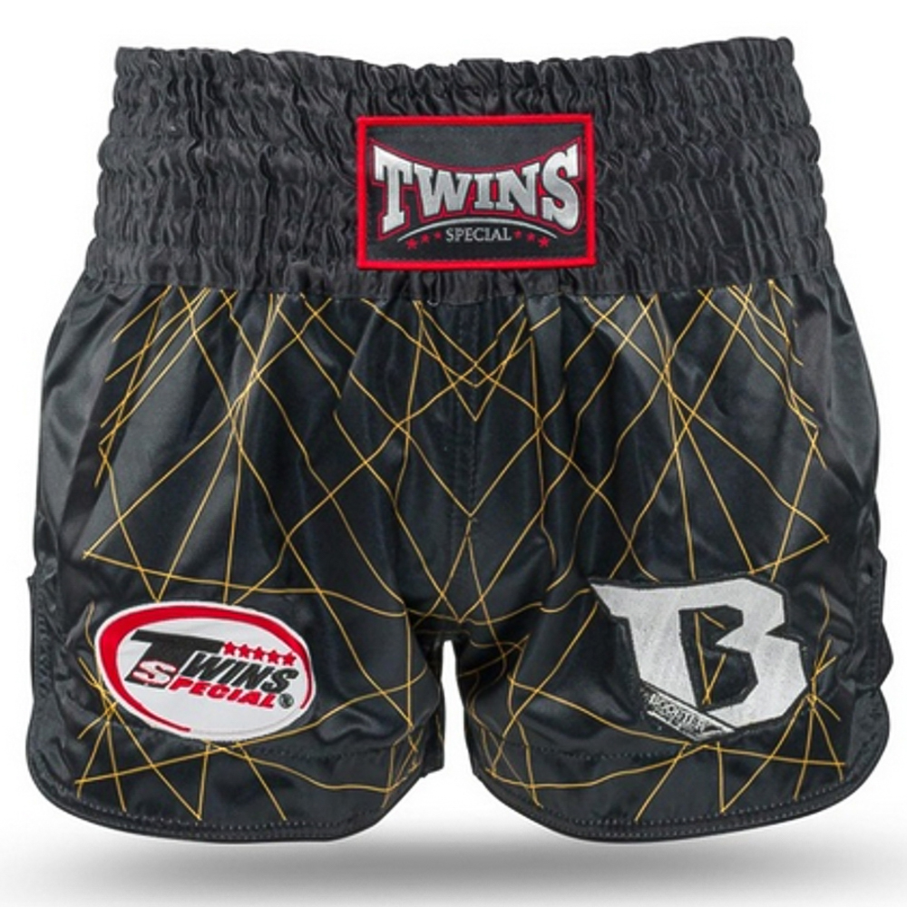 Twins Muay Thai Shorts X Booster No.2, Schwarz
