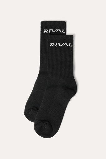 Rival Socken Crew 3-er Pack, Schwarz
