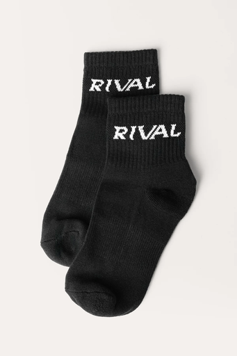 Rival Socks Sneaker 3-Pack, Black