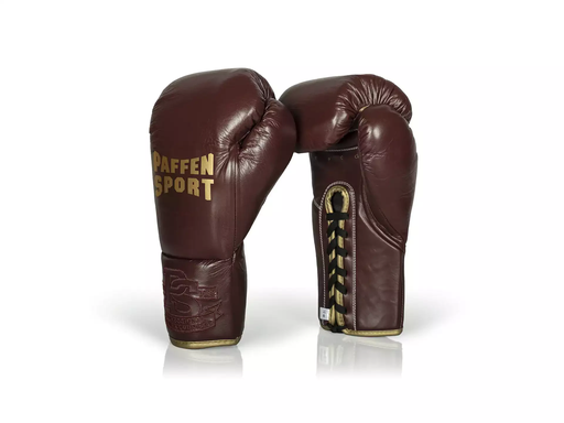 Paffen Sport Boxing Gloves Pro Classic Fight with Laces, Brown