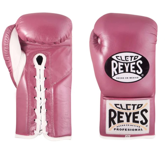 Cleto Reyes Boxhandschuhe Professional Fight mit Schnürung, Pink