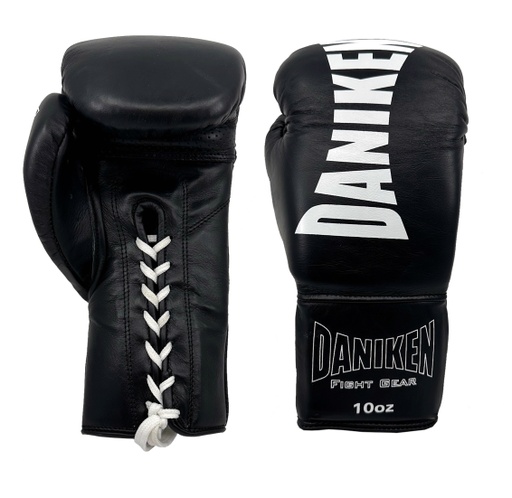 Daniken Boxhandschuhe Striker Pro Fight mit Schnürung, Schwarz
