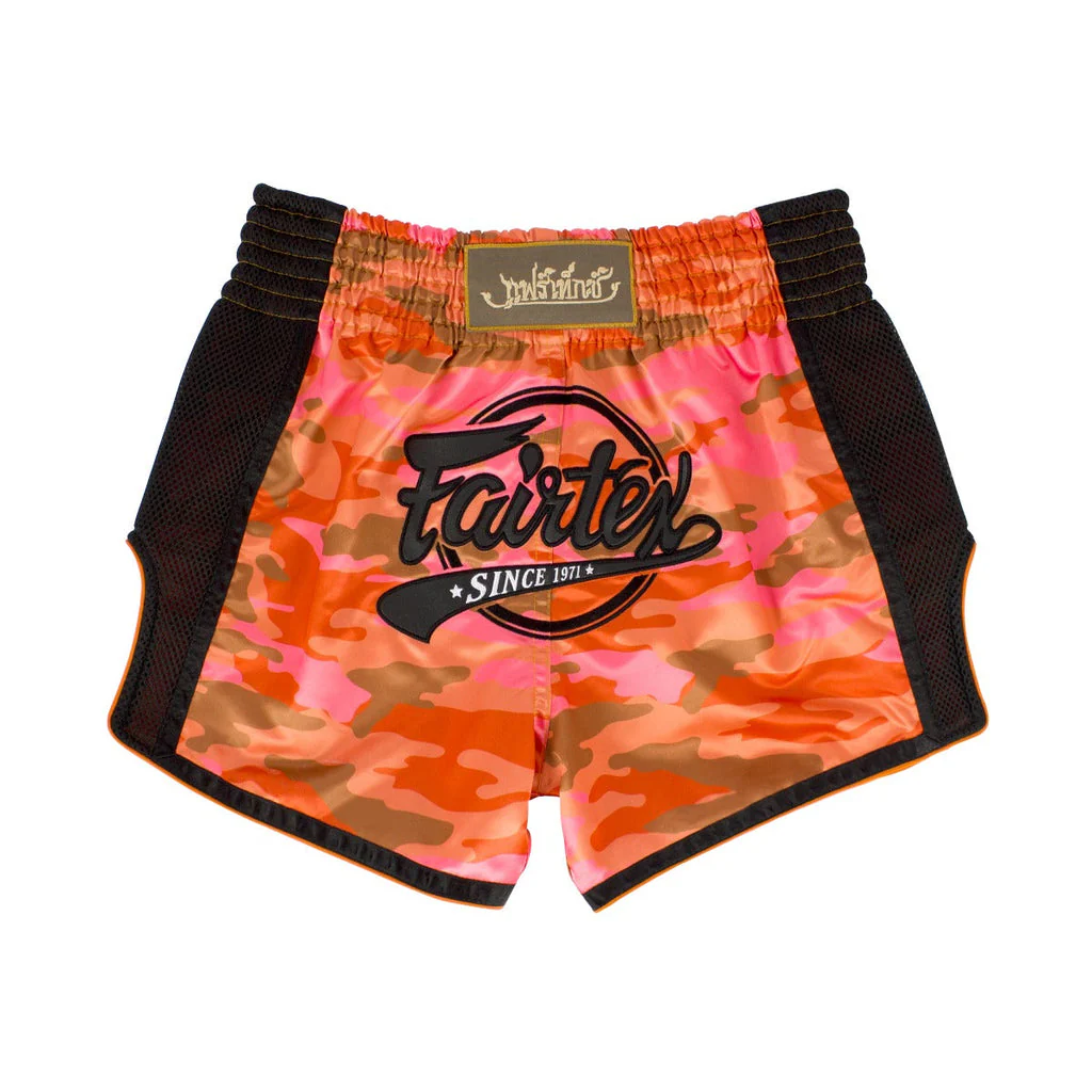 Fairtex Muay Thai Shorts BS1711, Camo-Orange
