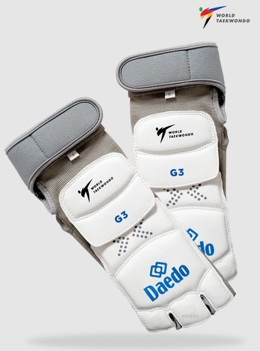 Daedo E-Fußschutz Gen3 Taekwondo WT, Weiß