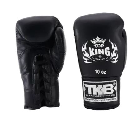 [TKBGSC-S-10] Top King Boxing Gloves Competition 10oz Laces, Black