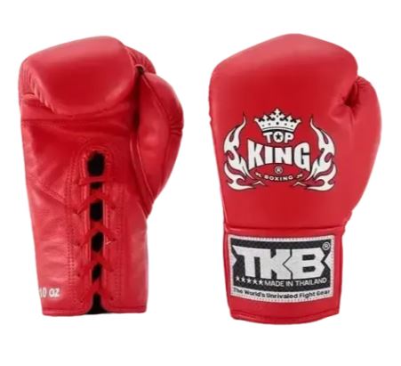 [TKBGSC-R-10] Top King Boxhandschuhe Competition 10oz mit Schnürung, Rot