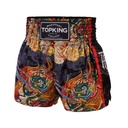 Top King Muay Thai Shorts TKTBS-205-WH, Weiß-Mehrfarbig