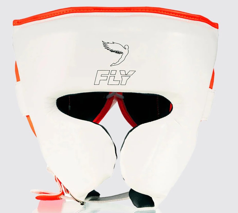 Fly Head Guard Knight X, White-Orange