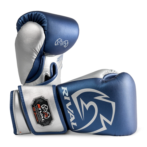 Rival Heavy Bag Gloves RB100 Professional, Blue-Silver