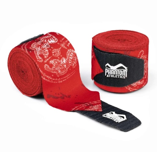 [PHWR2762-R-4] Phantom Boxbandagen Sak Yant 4m, Rot