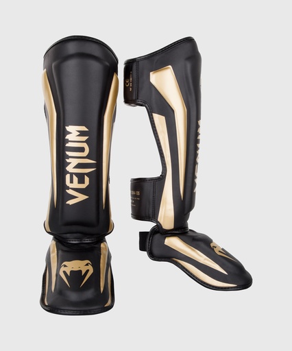 Venum Shin Guards Elite, Black-Gold