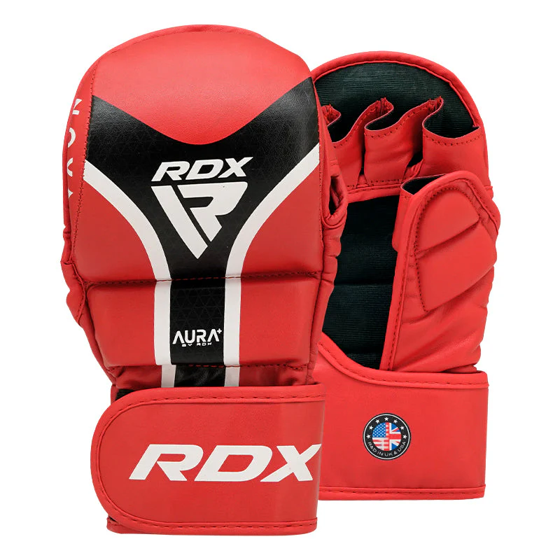RDX MMA Handschuhe Sparring Aura Plus T17, Rot