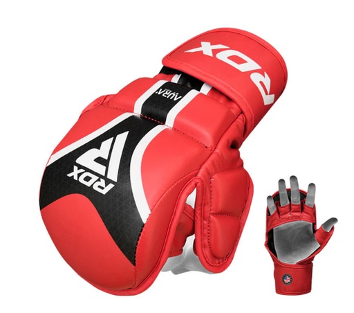 RDX MMA Gloves Sparring Aura Plus T17, Red