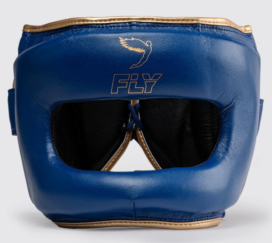 Fly Head Guard Superbar X, Dark Blue-Gold