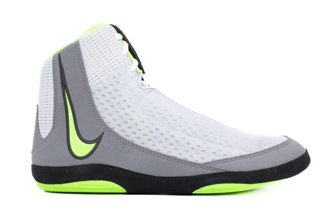 Nike Wrestling Shoes Inflict 4, White-Gray-Green
