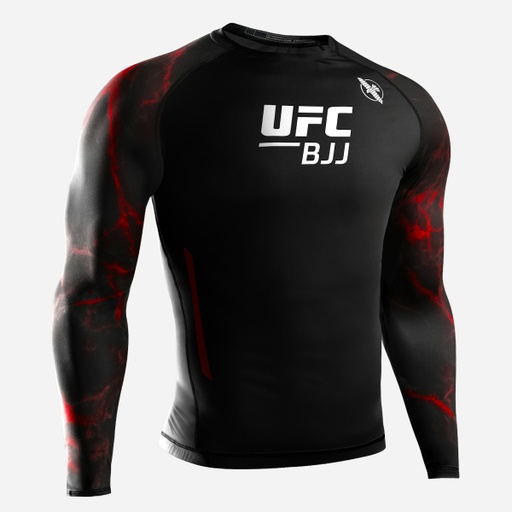 Hayabusa UFC Rash Guard BJJ, Schwarz-Rot
