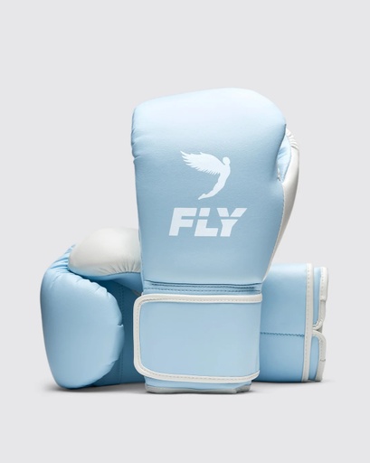 Fly Boxhandschuhe Superloop Pro X 2, Hellblau-Weiss