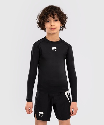 Venum Rash Guard Contender Kids, Schwarz 